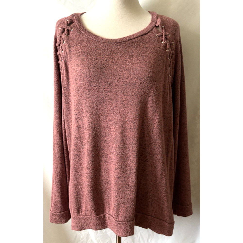 Pink Melo Women's Shirt Long Sleeve Pink ColorSize 2X